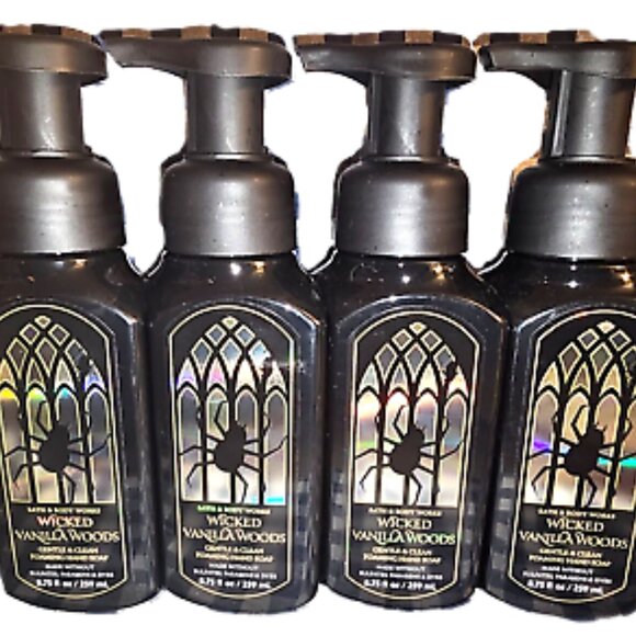 Bath & Body Works Wicked Vanilla Woods Gentle Foaming Hand Soap Set of 4 - Picture 1 of 1